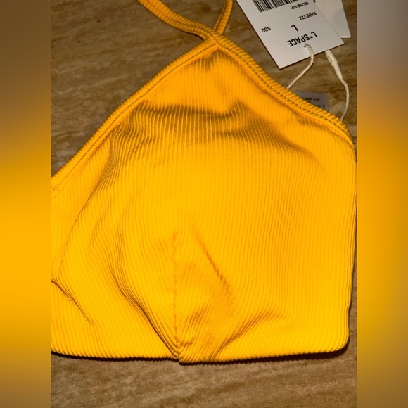 L*Space Helena Bikini Top in Sunshine Gold Size Large - Picture 4 of 8